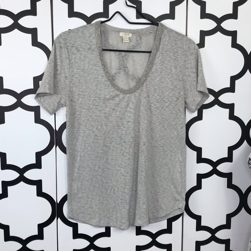 J. Crew Gray Short Sleeve Top
